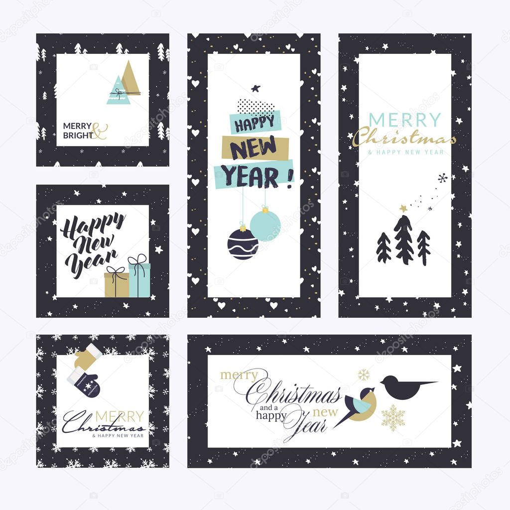 Christmas and New Year greeting cards collection