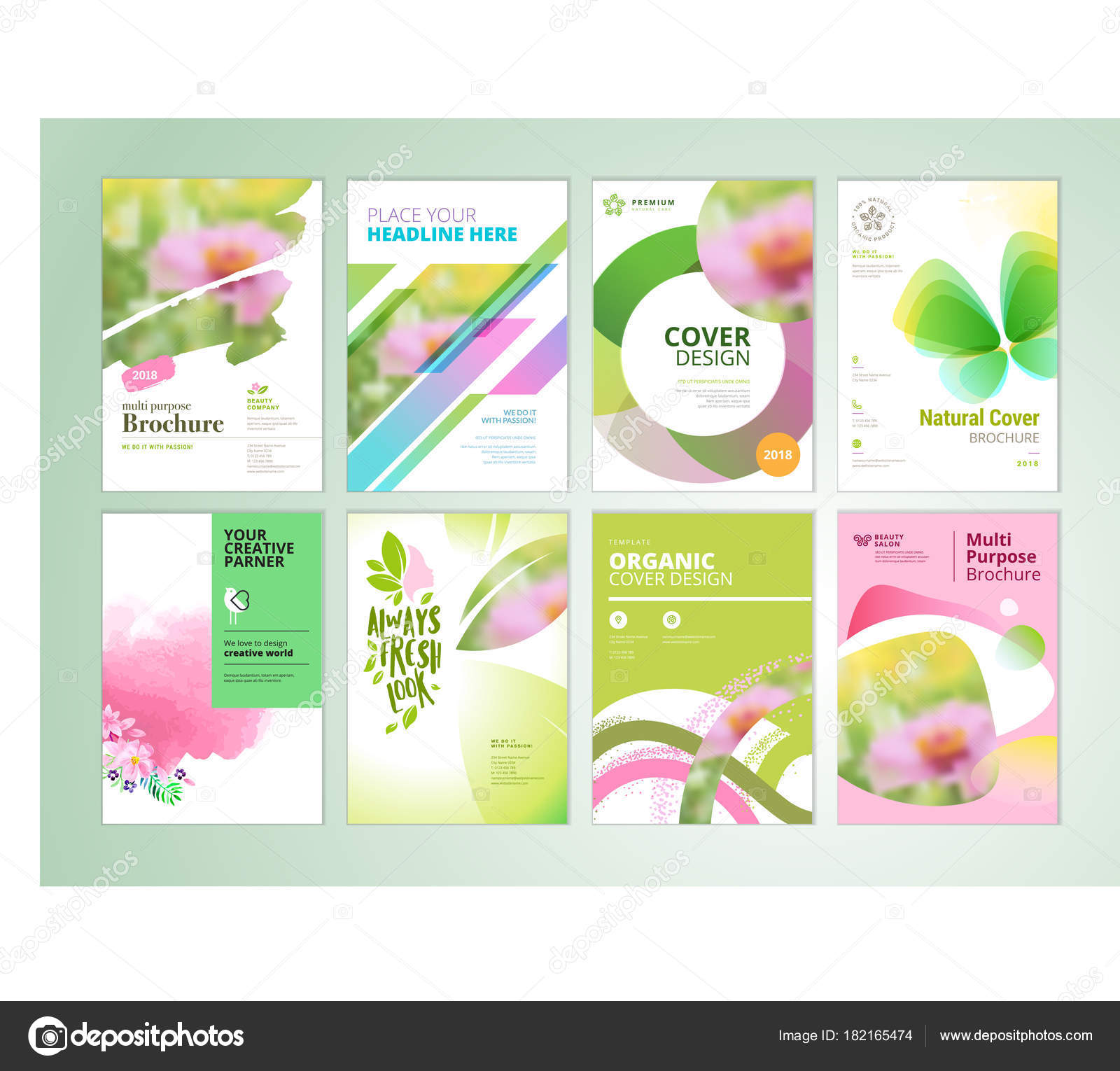 set natural product brochure