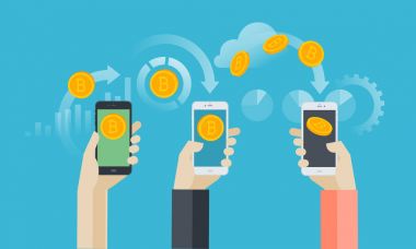 Mobil bitcoin m-cüzdan. Düz tasarım stili web afiş blockchain teknoloji, bitcoin, altcoins, cryptocurrency madencilik, finans, dijital para piyasası, cryptocoin m-cüzdan, kripto Satım. 