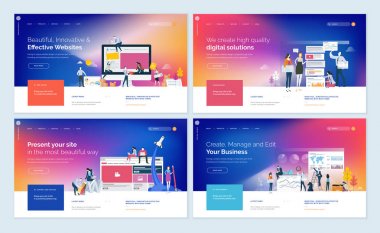 Web sitesi şablonu tasarım kümesi