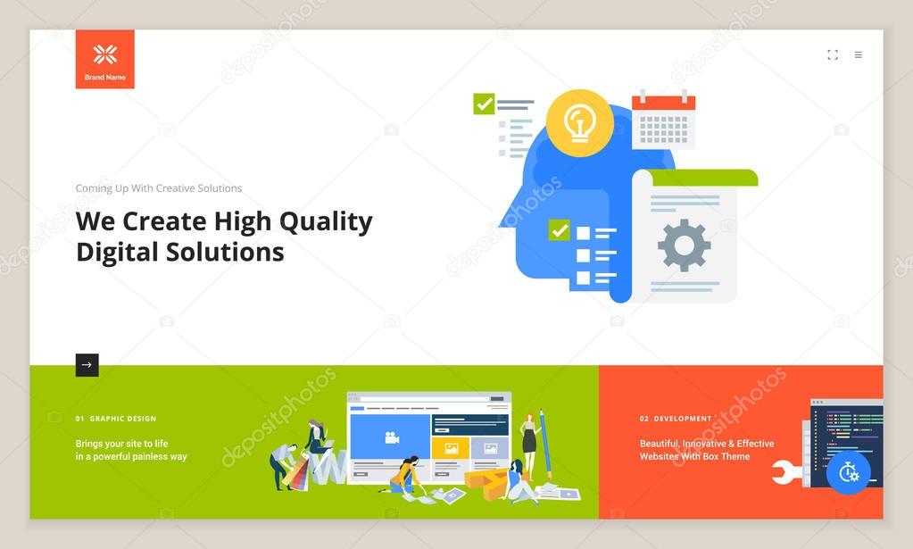 Creative website template design. Vector illustration concept of web page design for website and mobile website development. Easy to edit and customize.