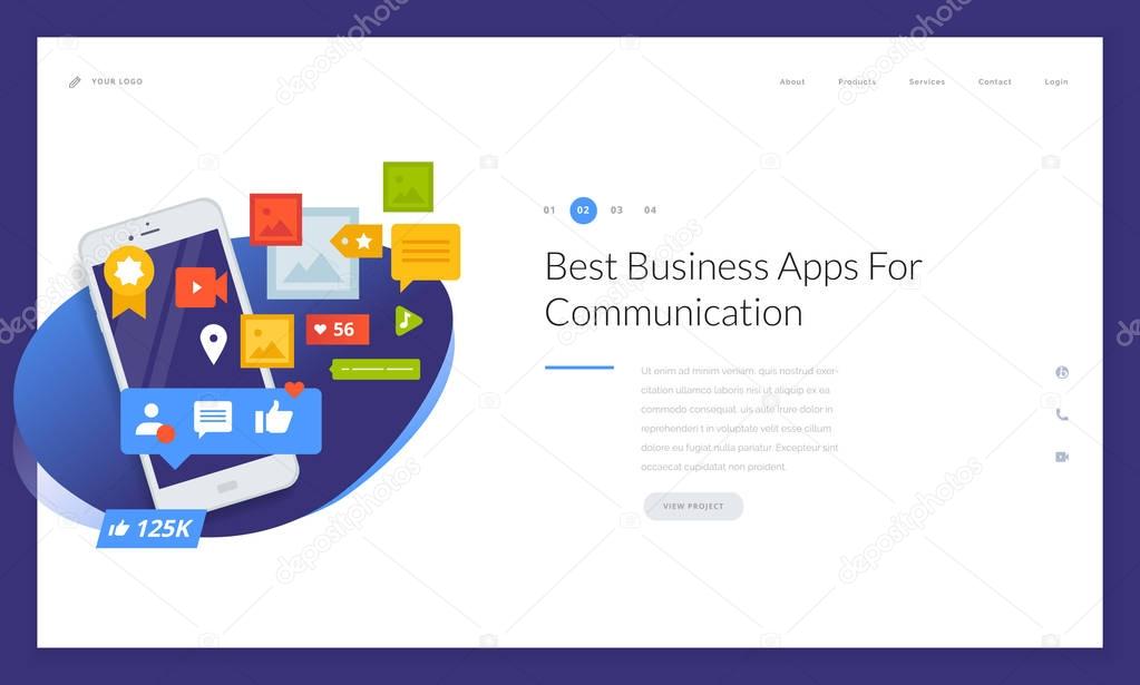 Creative website template design. Vector illustration concept of web page design for website and mobile website development. Easy to edit and customize.