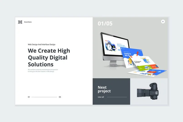 Website Template Ontwerp Modern Vector Illustratie Concept Van Webpagina Ontwerp — Stockvector