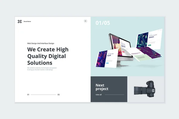 Website Template Ontwerp Modern Vector Illustratie Concept Van Webpagina Ontwerp — Stockvector