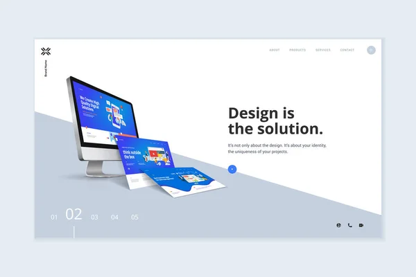 Σχεδιασμός Προτύπου Ιστοσελίδας Σύγχρονη Έννοια Διανυσματική Απεικόνιση Του Σχεδιασμού Ιστοσελίδας — Διανυσματικό Αρχείο