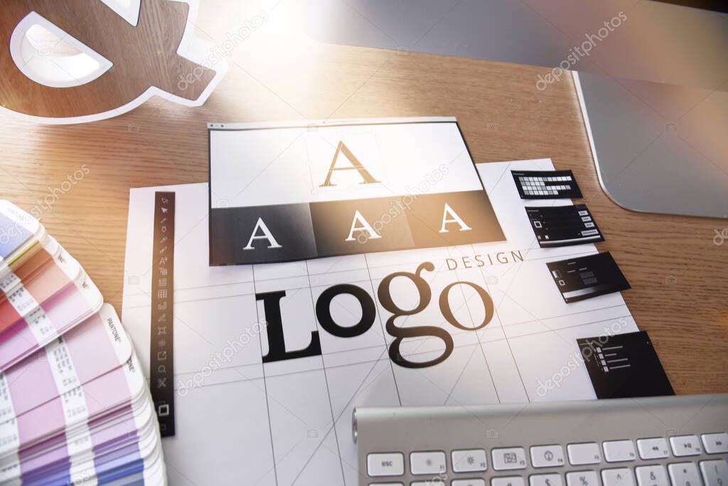 Logo design. Creative concept for website and mobile banner, internet marketing, social media and networking, branding, marketing material, presentation template.