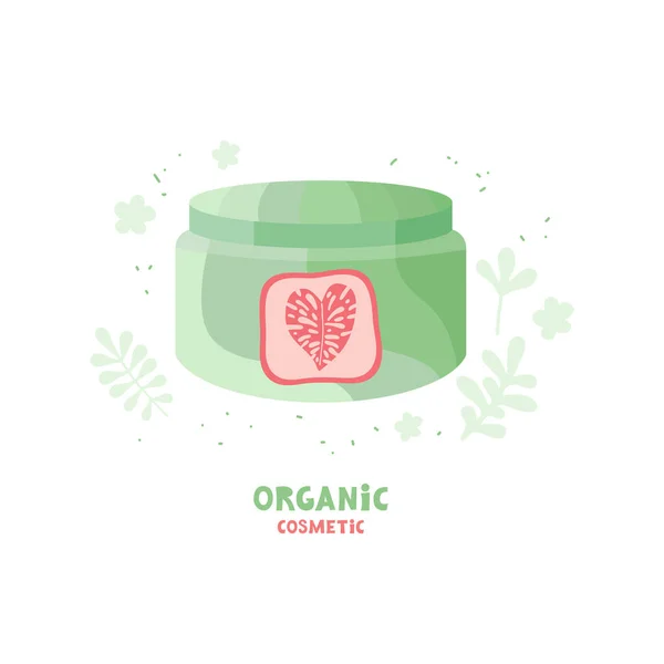 Kosmetika Rostlin Bylin Přírodní Bylinná Organická Kosmetika Produkt Péče Pleť — Stockový vektor