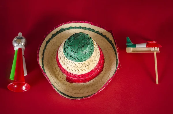 Accesorios para la celebración del Día de la Independencia de México — Foto de Stock