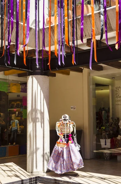 Oaxaca Oaxaca Meksyk Listopada 2017 Czaszka Ubrany Tradycyjnych Ubrania Jako — Zdjęcie stockowe