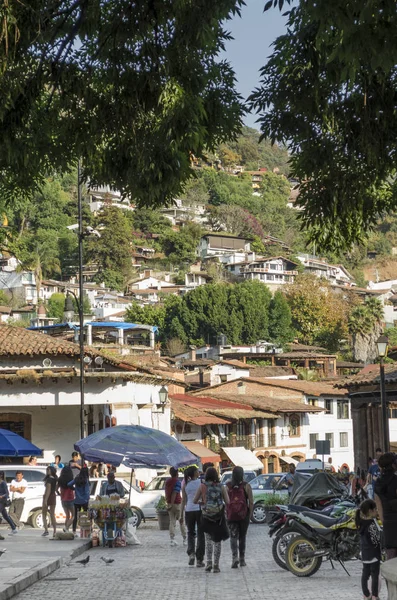 Valle Bravo Meksyk Lutego 2018 Widok Typowy Ulica Valle Bravo — Zdjęcie stockowe