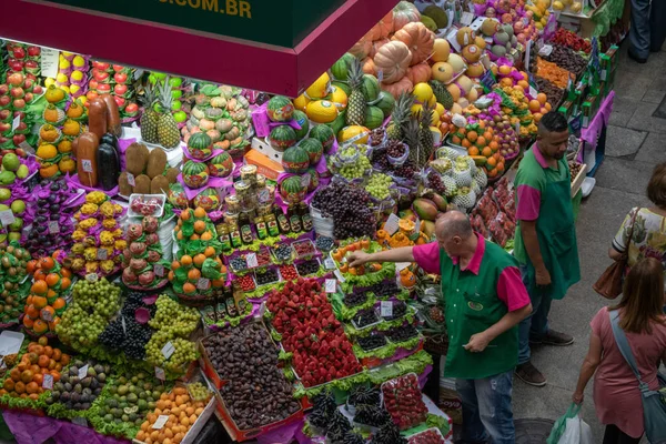 Saint Paul Brasile Ottobre 2019 Negozi Frutta Mercado Municipal Paulistano — Foto Stock