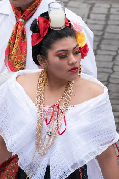 Xalapa Veracruz Mexico Novembro 2019 Jovem Dançando Vestida Com Roupas — Fotografia de Stock