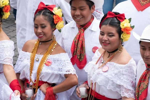 Xalapa Veracruz Mexico November 2019 Jonge Dansers Gekleed Met Traditionele — Stockfoto