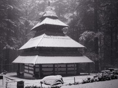 Hadimba temple in Manali (Himachal Pradesh, India) clipart