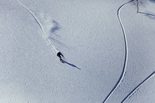 Pintura abstracta en la nieve . — Foto de Stock