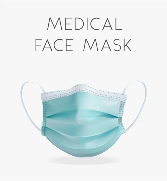 Realistische Medical Face Mask Illustratie — Stockvector
