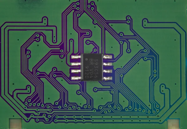 Placa de circuito electrónico con procesador — Foto de Stock