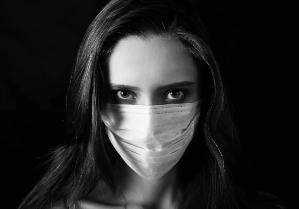 The girl in the medical mask
