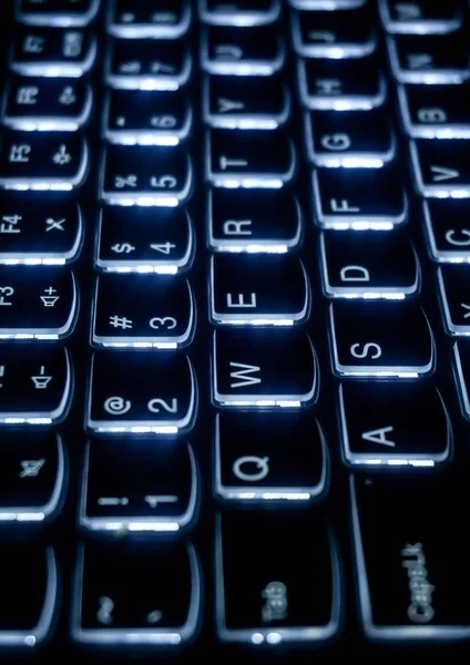 Keyboard Computer Laptop Lights — Stock Photo, Image