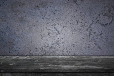 iç görünüm ürünleri ve web sayfası için perspektif beton tabanı veya beton raf tablosu.