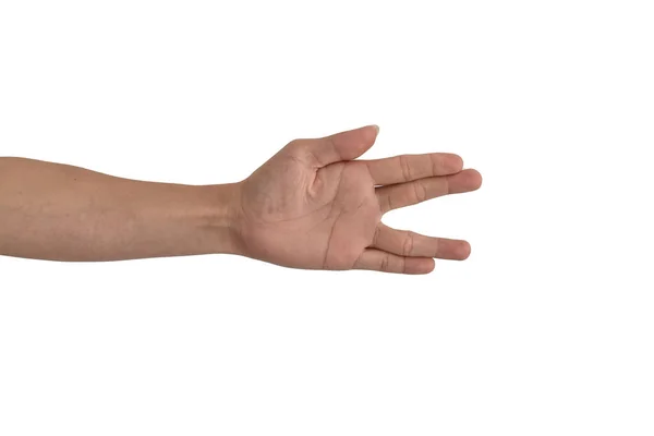 Fünf Finger Ausgebreitet Auf Weißem Hintergrund — Stockfoto