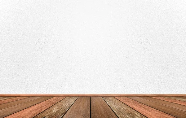 Chambre Intérieure Vide Avec Texture Murale Ciment Blanc Motif Plancher — Photo