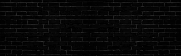 Абстрактна Текстура Чорної Цегли Дизайну Фону Або Шпалер Панорамний Малюнок — стокове фото