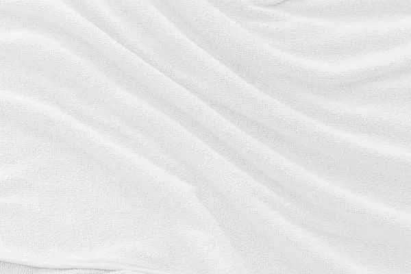Witte Stof Textuur Achtergrond Abstract Golfdoek Oppervlak — Stockfoto