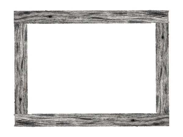 Wooden Picture Frame Isolated White Background Clipping Path — ストック写真
