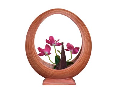 Nilüfer saksısı beyaz arka planda izole edilmiş. Kırpma yolu ile nesne