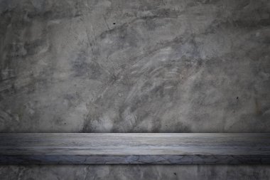 iç görünüm ürünleri ve web sayfası için perspektif beton tabanı veya beton raf tablosu.