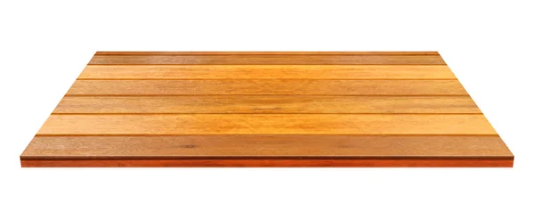 Helle Holzplatte Oder Regal Isoliert Auf Weißem Hintergrund — Stockfoto