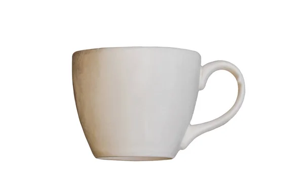 Taza de cerámica vieja aislada en blanco — Foto de Stock