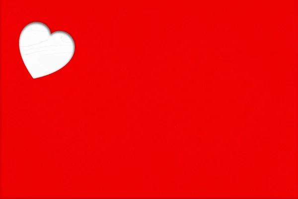Corazón Tallado Sobre Papel Rojo Conceptos Diseño Para San Valentín — Foto de Stock