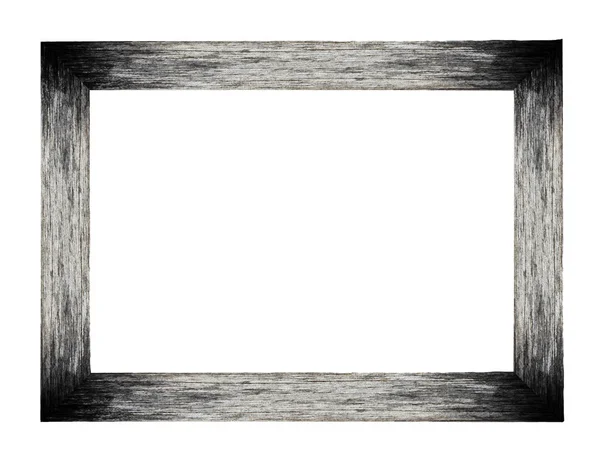 Wooden Picture Frame Isolated White Background Clipping Path — ストック写真