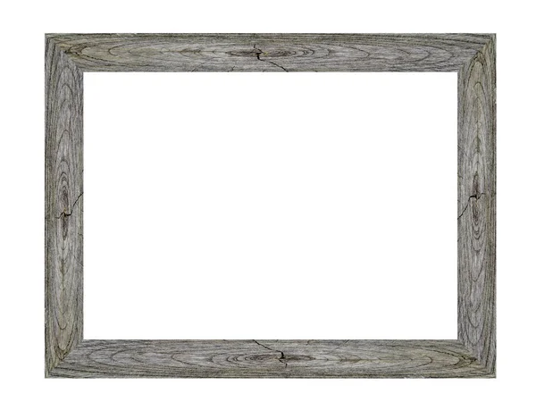 Holzrahmen Isoliert Auf Weißem Hintergrund Mit Schnittpfad — Stockfoto