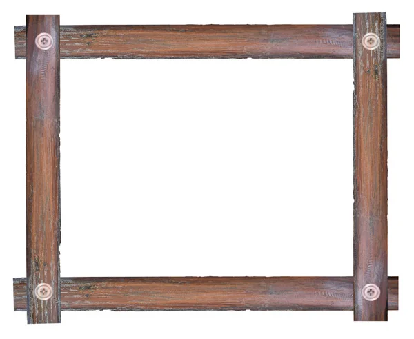 Wooden Picture Frame Isolated White Background Clipping Path Royalty Free Stock Images