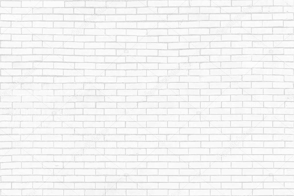Modern white brick wall texture background. Abstract brickwork for backdrop.