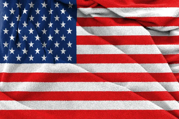 Fabric Texture Usa National Flag — Stock Photo, Image