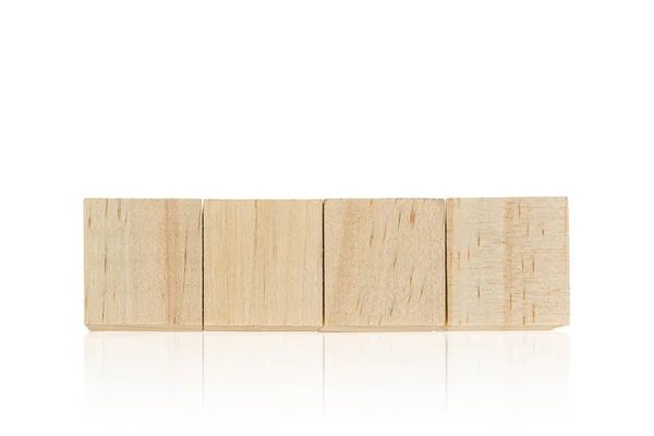Dřevěné Kostky Hračky Izolované Bílém Pozadí — Stock fotografie