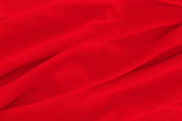 Fundo Textura Tecido Vermelho Pano Fundo Abstrato Com Ondas Suaves — Fotografia de Stock