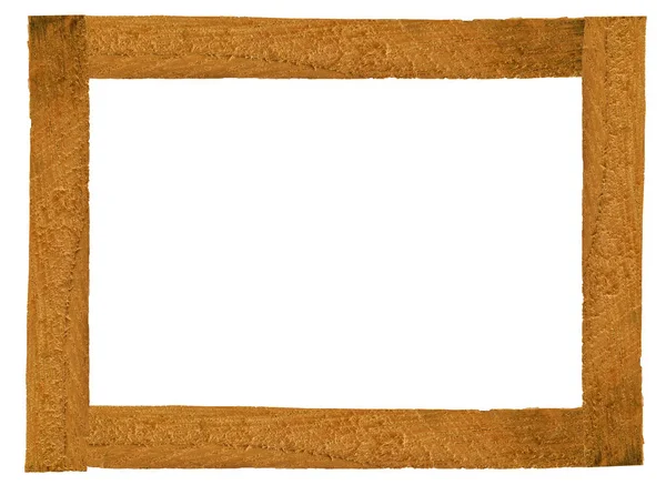 Wooden Picture Frame Isolated White Background Clipping Path — ストック写真