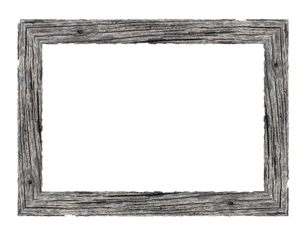 Wooden Picture Frame Isolated White Background Clipping Path — ストック写真