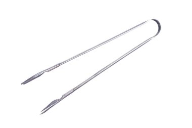 Mutfak yemek maşaları beyaz arkaplanda izole edilmiş, kırpma yolu olan nesne.