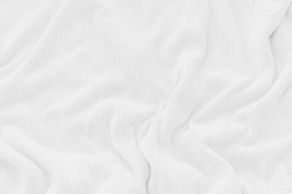 White Fabric Texture Wallpaper Abstract Cloth Background Soft Waves — Stock Photo, Image