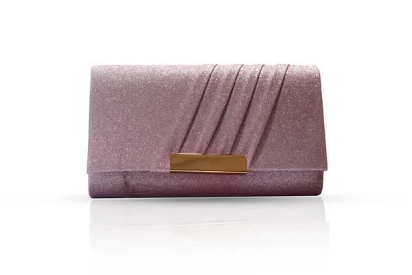 Fashion women handbag clutch isolated on white background, with clipping path.