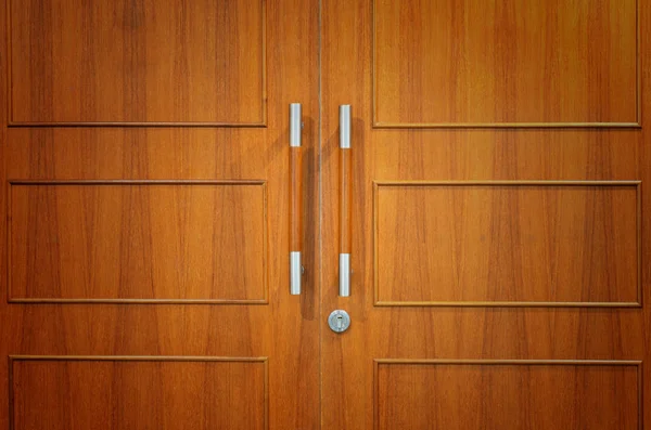 Hafif kahverengi Kongre ahşap kapı — Stok fotoğraf