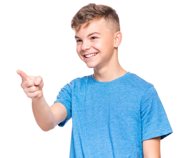 Emotional portrait of teen boy — Stock Photo, Image