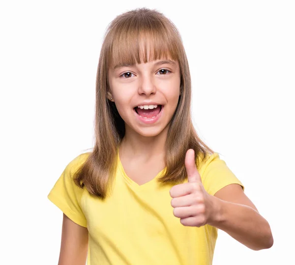 Retrato emocional de la niña — Foto de Stock