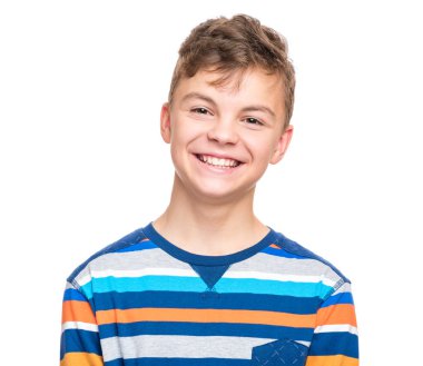 Duygusal genç çocuk portresi